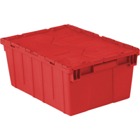 Contenants de distribution Flipak en plastique poly&eacute;thyl&egrave;ne (PE), 21,9" x 15,2" x 9,3", Rouge We Share Industrial Supply