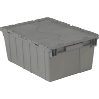Contenants de distribution Flipak en plastique poly&eacute;thyl&egrave;ne (PE), 21,9" x 15,2" x 9,3", Gris We Share Industrial Supply