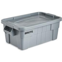 Bac de stockage Brute avec couvercle, 27,88” p x 16,5” la x 10,7" h, Capacit&eacute; 112 lb, Gris We Share Industrial Supply