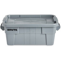 Bac de stockage Brute avec couvercle, 27,88” p x 16,5” la x 10,7" h, Capacit&eacute; 112 lb, Gris We Share Industrial Supply