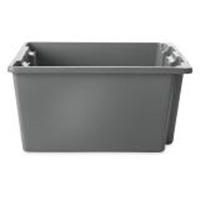 Caisse-palette empilable et emboîtable, 10" x 15,5" x 19,5", Gris We Share Industrial Supply