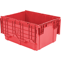 Contenants de distribution Flipak en plastique poly&eacute;thyl&egrave;ne (PE), 27,9" x 20,9" x 15,2", Rouge We Share Industrial Supply