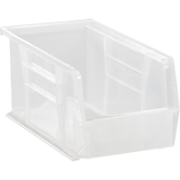 Clear-View Ultra Stack & Hang Bin, 4-1/8" W x 4" H x 10-7/8" D, Clear We Share Industrial Supply