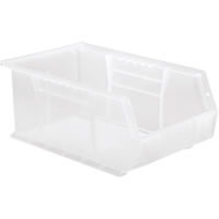 Bac transparent ultra empilable & suspendable, 8-1/4" la, 6" h x 13-5/8" p, Transparent We Share Industrial Supply