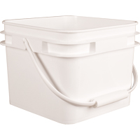 Seau carr&eacute;, Plastique, 2,1 gal. We Share Industrial Supply