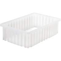 Divider Box&reg; Container, Plastic, 16.5" W x 10.875" D x 5" H, Grey We Share Industrial Supply