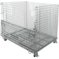 Conteneur repliable en m&eacute;tal grillag&eacute;, 40" la x 48" p x 42" h, Capacit&eacute; de 4000 lb We Share Industrial Supply