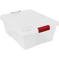 Plastic Latch Container, 15.875" W x 21" D x 7.75" H, Clear We Share Industrial Supply