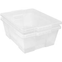 Plastic Latch Container, 15.875" W x 21" D x 7.75" H, Clear We Share Industrial Supply