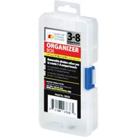 Boîte &agrave; compartiments en plastique, 2,75" la x 5,5" p x 1,25" h, 8 compartiments We Share Industrial Supply