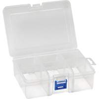 Boîte &agrave; compartiments en plastique, 4,75" la x 6,75" p x 2,25" h, 6 compartiments We Share Industrial Supply