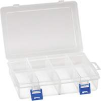 Boîte &agrave; compartiments en plastique, 5,5" la x 7,75" p x 1,75" h, 8 compartiments We Share Industrial Supply