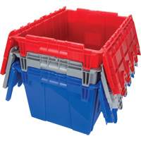 Flip Top Plastic Distribution Container, 21.65" x 15.5" x 12.5", Grey We Share Industrial Supply