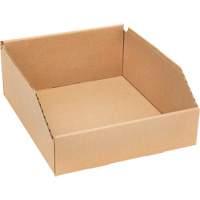 Boîtes profondes en carton ondul&eacute;, 9-3/4" la x 11-1/4" p x 4-1/2" h, Beige We Share Industrial Supply
