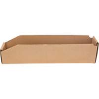 Boîtes profondes en carton ondul&eacute;, 1-7/8" la x 17-1/8" p x 4-1/2" h, Beige We Share Industrial Supply
