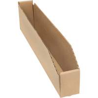 Boîtes profondes en carton ondul&eacute;, 2-7/8" la x 17-1/4" p x 4-1/2" h, Beige We Share Industrial Supply