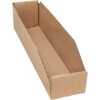 Boîtes profondes en carton ondul&eacute;, 3-3/4" la x 17-1/4" p x 4-1/2" h, Beige We Share Industrial Supply