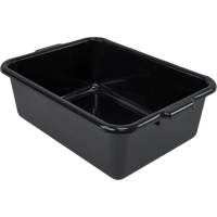 All-Purpose Flat-Bottom Storage Tub, 7" H x 15" D x 21" L, Plastic, Black We Share Industrial Supply