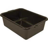 All-Purpose Flat-Bottom Storage Tub, 7" H x 15" D x 21" L, Plastic, Brown We Share Industrial Supply