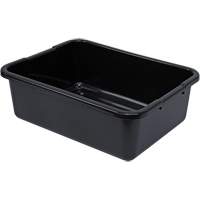 All-Purpose Ribbed-Bottom Storage Tub, 7" H x 15" D x 21" L, Plastic, Black We Share Industrial Supply