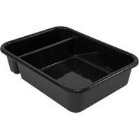 All-Purpose Compartmentalized Storage Tub, 7" H x 15" D x 20" L, Plastic, Black We Share Industrial Supply