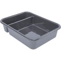 All-Purpose Compartmentalized Storage Tub, 5" H x 15" D x 20" L, Plastic, Grey We Share Industrial Supply