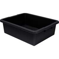 All-Purpose Ribbed-Bottom Storage Tub, 7" H x 17" D x 22" L, Plastic, Black We Share Industrial Supply
