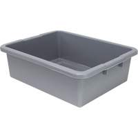 All-Purpose Ribbed-Bottom Storage Tub, 7" H x 17" D x 22" L, Plastic, Grey We Share Industrial Supply