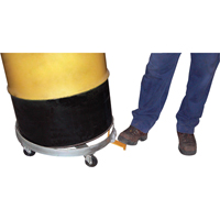 Tilting Drum Dollies, Steel, 900 lbs. Capacity, 23-1/2" Diameter, Hard Rubber Casters We Share Industrial Supply