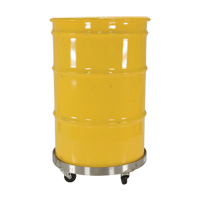 Drum Dollies, Stainless Steel, 800 lbs. Capacity, 23-1/4" Diameter, Rubber Casters We Share Industrial Supply