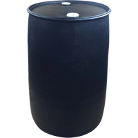 Barils en poly&eacute;thyl&egrave;ne, 55 gal. US (45 gal. imp.), Dessus ferm&eacute;, Noir We Share Industrial Supply