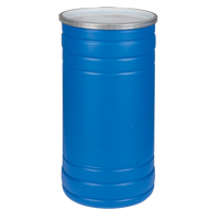 Barils en poly&eacute;thyl&egrave;ne, 15,5 gal. US (12,91 gal. imp.), Dessus ouvert, Bleu We Share Industrial Supply