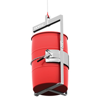 Stainless Steel Below-Hook Drum Lifter, 30 - 55 US Gal. (25 - 45 Imperial Gal.), 1000 lbs./454 kg Cap. We Share Industrial Supply