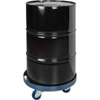Drum Dolly, Steel, 1400 lbs. Capacity, 24" Diameter, Blue Elastic Casters We Share Industrial Supply