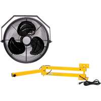 Trousse de ventilateur pour poste de travail industriel avec bras double verrouillable, Industriel, 3 vitesses, Diam&egrave;tre de 12" We Share Industrial Supply