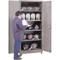 Armoires &agrave; calibre &eacute;lev&eacute;, Acier, 3 Tablettes, 60" h x 36" la x 21" P, Gris We Share Industrial Supply