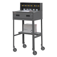 Shop Desk, 23" W x 20" D x 47-3/4" H, Grey We Share Industrial Supply