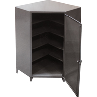Armoires de coin, Acier, 4 Tablettes, 72" h x 48" la x 24" P, Gris We Share Industrial Supply