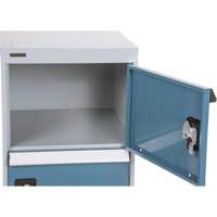 Two-Door Pedestal Workbench, 28" H x 18" W x 21" D We Share Industrial Supply