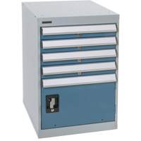 Pedestal Workbench with One Door & Four Drawers, 4 Drawers, 18" W x 21" D x 28" H We Share Industrial Supply