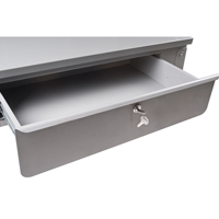 Wall-Mounted Shop Desk, 34-1/2" W x 28" D x 31" H, Grey We Share Industrial Supply