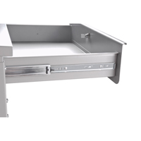 Cabinet Style Shop Desk, 34-1/2" W x 30" D x 53" H, Grey We Share Industrial Supply