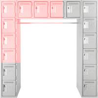 Arche de casiers &eacute;conomiques assembl&eacute;s Clean Line, 16 niveaux, Bloc de 3, 18" x 72" x 12", Acier We Share Industrial Supply