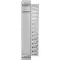 Clean Line Lockers, 12" x 18" x 82", Steel, Grey, Rivet (Assembled), Perforated We Share Industrial Supply