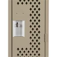 Casiers Clean Line, Bloc de 4, 48" x 15" x 72", Acier, Beige, Rivet (assembl&eacute;), Perfor&eacute; We Share Industrial Supply