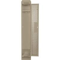 Clean Line Lockers, 12" x 15" x 82", Steel, Beige, Rivet (Assembled), Perforated We Share Industrial Supply