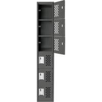 Petits casiers &eacute;conomiques assembl&eacute;s et perfor&eacute;s Clean Line, 6 niveaux, 18" x 72" x 12", Acier We Share Industrial Supply