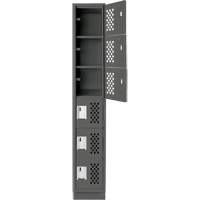 Petit casier perfor&eacute; Clean-Line, 6 niveaux, 12" x 72" x 12", Acier We Share Industrial Supply
