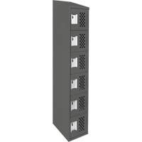 Petits casiers &eacute;conomiques assembl&eacute;s et perfor&eacute;s Clean Line, 6 niveaux, 18" x 72" x 12", Acier We Share Industrial Supply