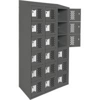 Assembled Lockerettes Clean Line Perforated Economy Lockers, 6 -tier, Bank of 3, 18" x 72" x 12", Steel We Share Industrial Supply